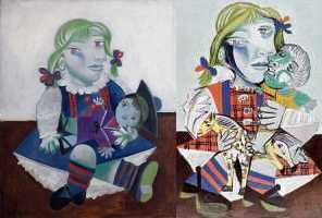 Pablo Picasso - Maya à la poupée (1938) and Maya and the Doll