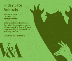 V&A Friday Late Animate poster (2007)