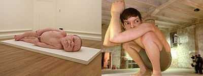 Ron Mueck - A Girl (left) and Boy (right)