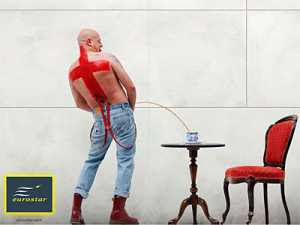 Eurostar Advert - Skinhead Relieving Himself (2007)