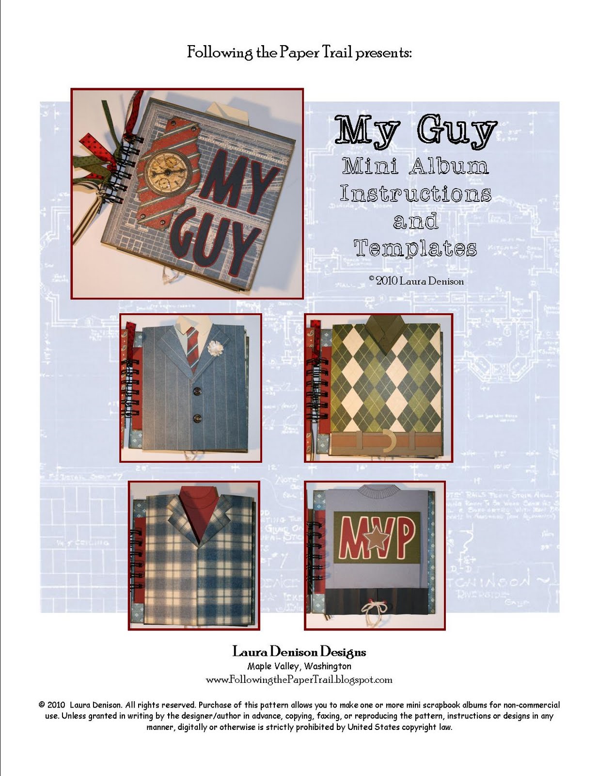 My Guy Mini Album Kits And Instructions Laura Denison Designs