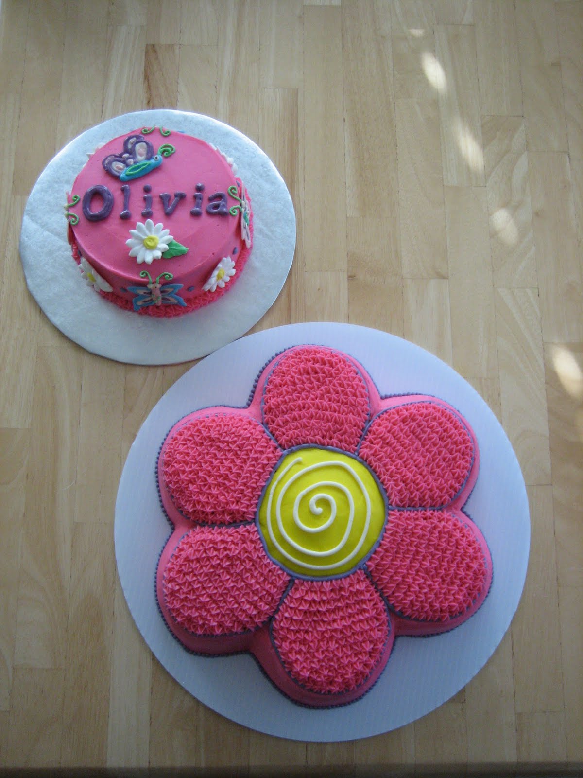 five Butterfly & Flower Cakes