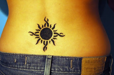 Tattoos Neck on Sun Tribal Tattoo Design