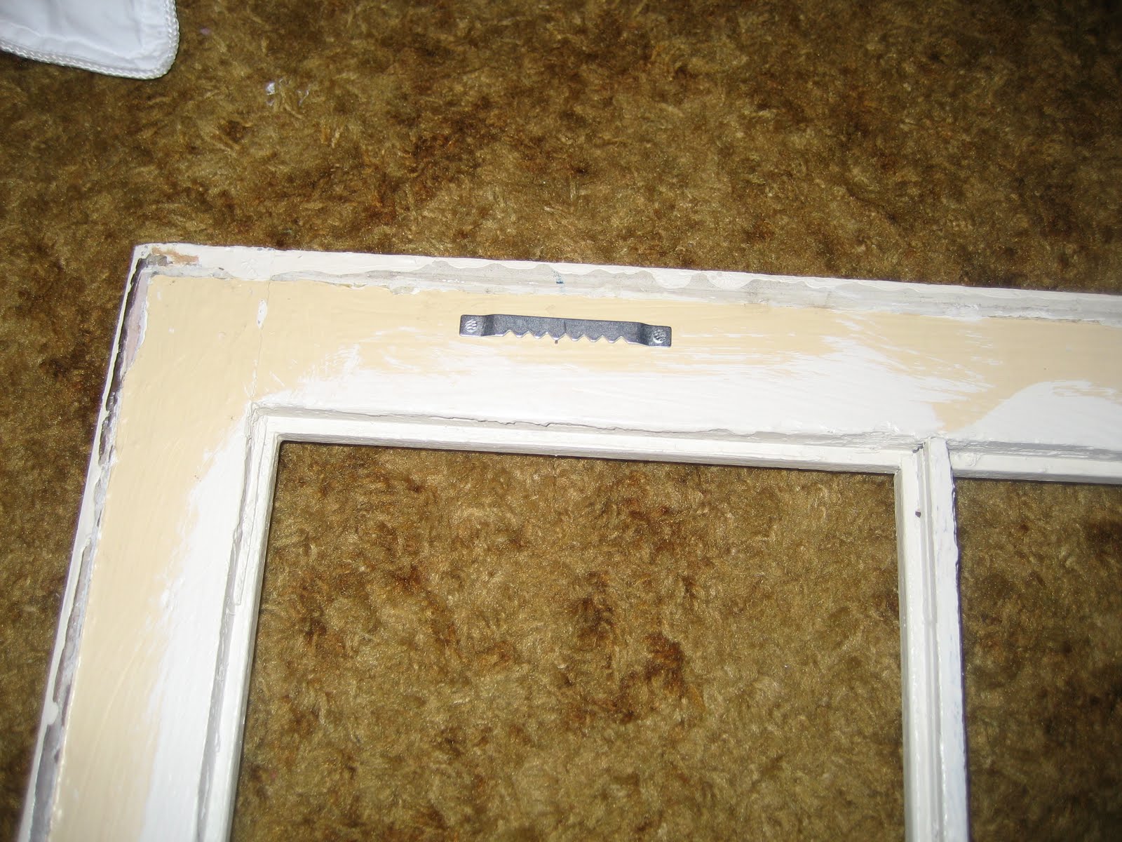 the copper coconut window frame headboard.