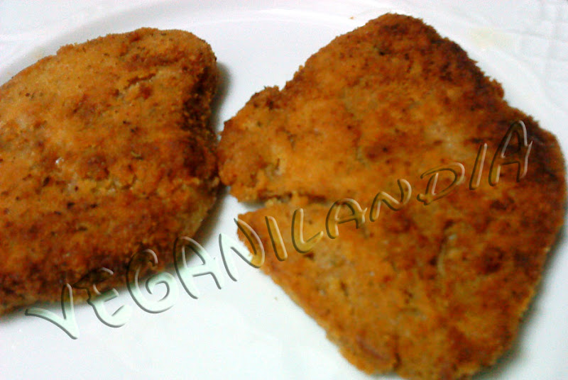 Veganilandia Milanesa de seitán (o seitán rebozado)