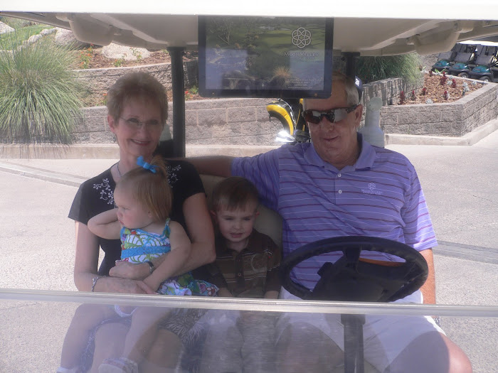 Riding in a Cart with Nana and Papa