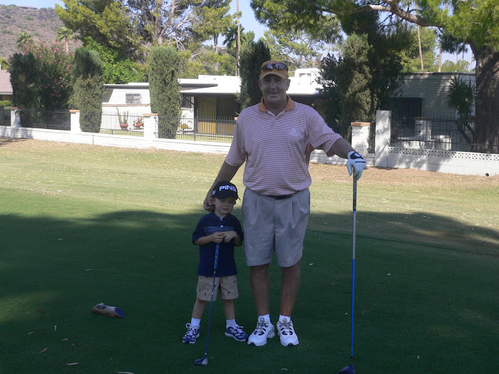 Tommy and Papa at Golf
