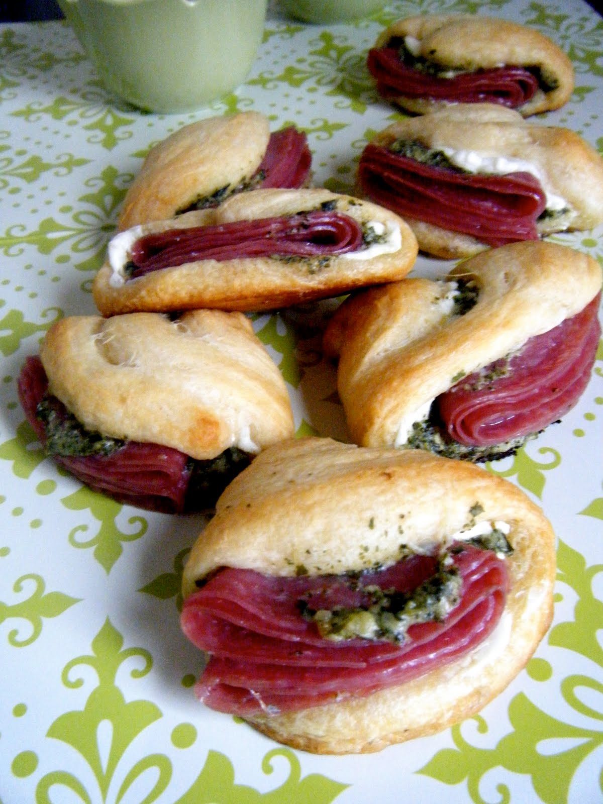 Clutzy Cooking Salami Pesto Wraps