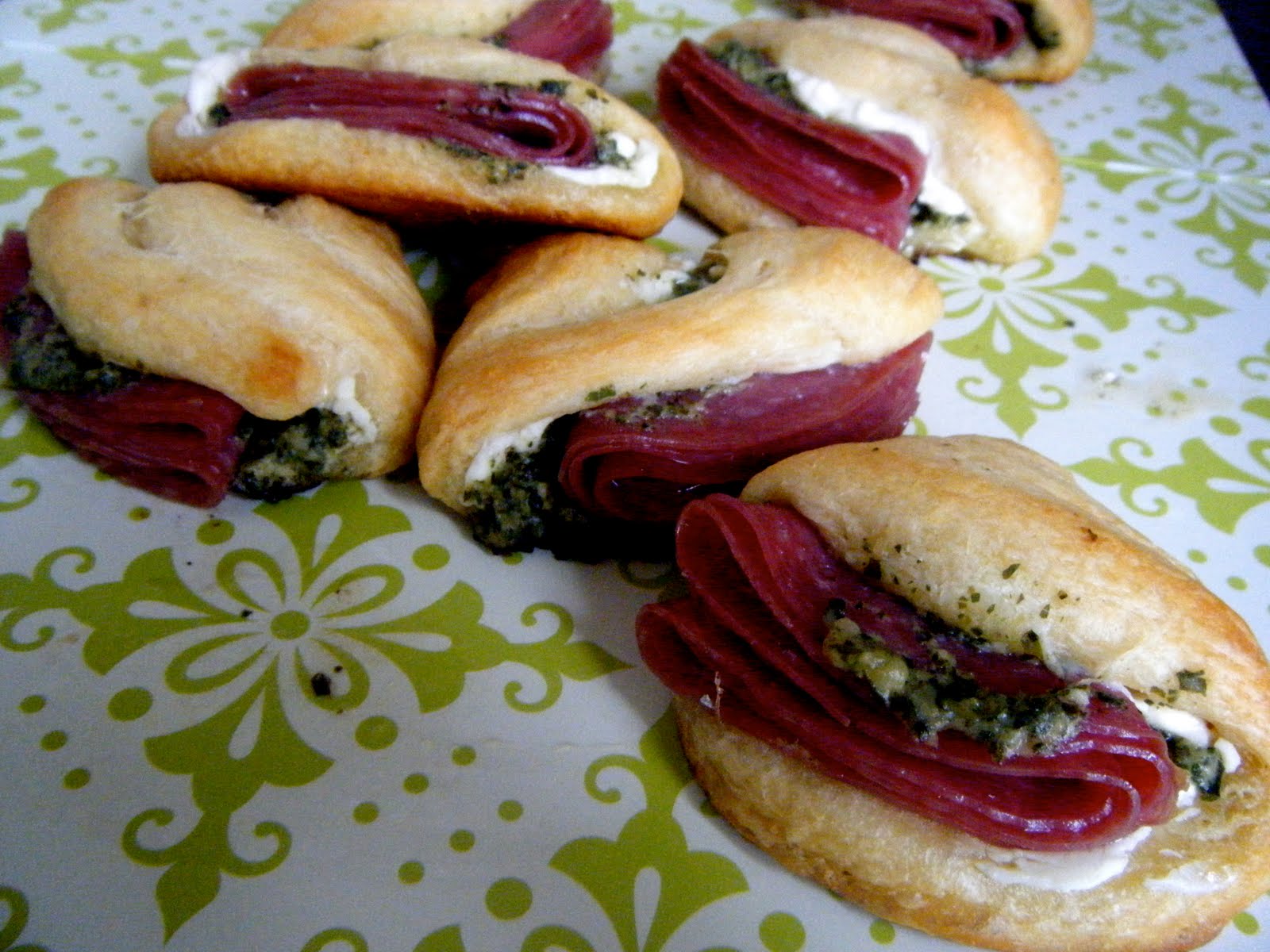 Clutzy Cooking Salami Pesto Wraps