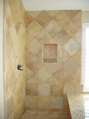 Shower tile layout and niche