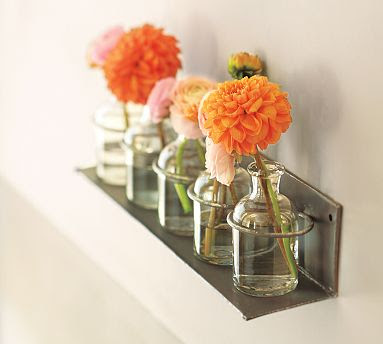Exquisite Banana Galvanized Wall Mount Bud Vase Set