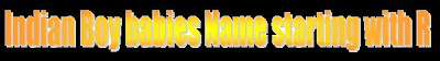 All indians male child name list
