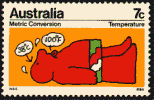 Conversión al sistema métrico en Australia (1973)- Temperatura, http://lamar.colostate.edu/~hillger/postage.htm