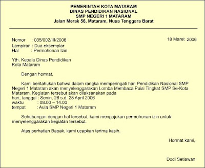 Sastra dan Bahasa Indonesia: MACAM-MACAM SURAT DINAS