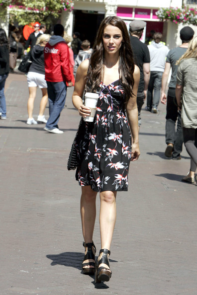 Jessica Lowndes seem out and about in London where she was promoting 90210