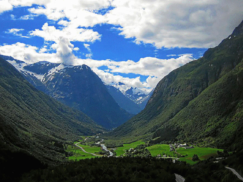 A view of Norwegian mountains