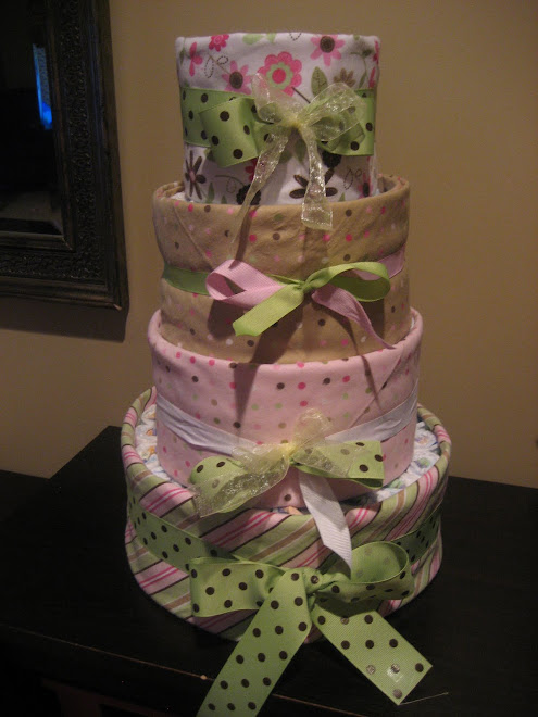 1st attempt at a diaper cake