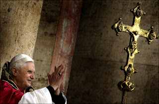 Jesus Christ on golden cross and Pope Bendrict praying to Jesus hd(hq) wallpaper free download religious desktop wallpapers and Christian bible images