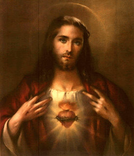 Beautiful drawing picture of sacred heart of Jesus Christ
