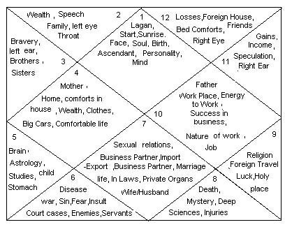 Zodiac House Chart