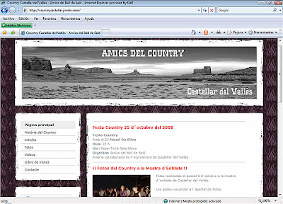 Web dels Amics del country de Castellar del Vallès