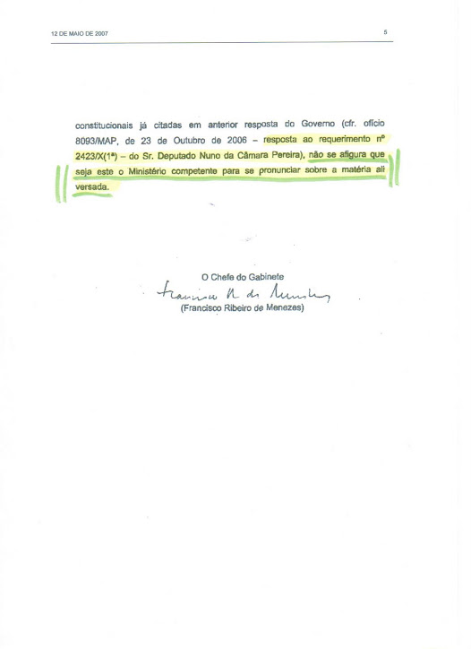 GAZZETTA UFFICIALE DELLA REPUBBLICA DI PORTOGALLO " DIARIO DA REPUBLICA" DEL 12 MAGGIO 2007 - PAG.3