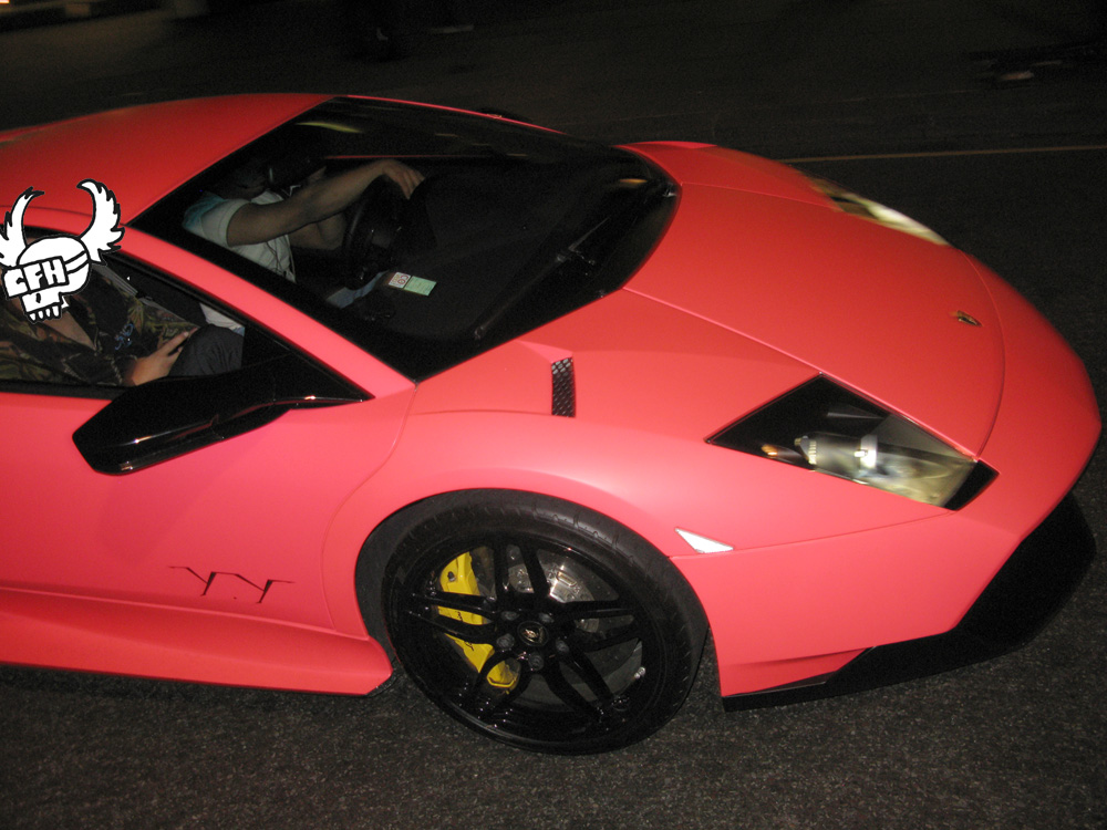 Pink Lambo It's what real men drive Not hating though as I was rolling 