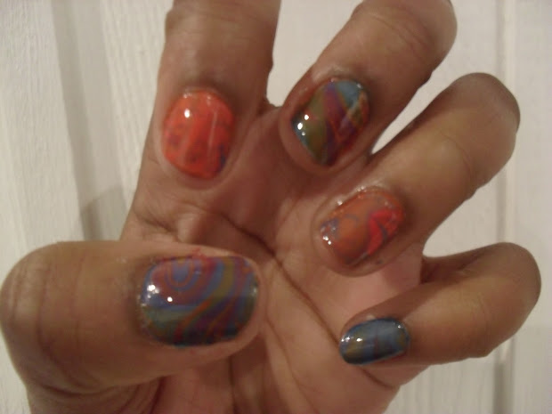 marble nail art student's