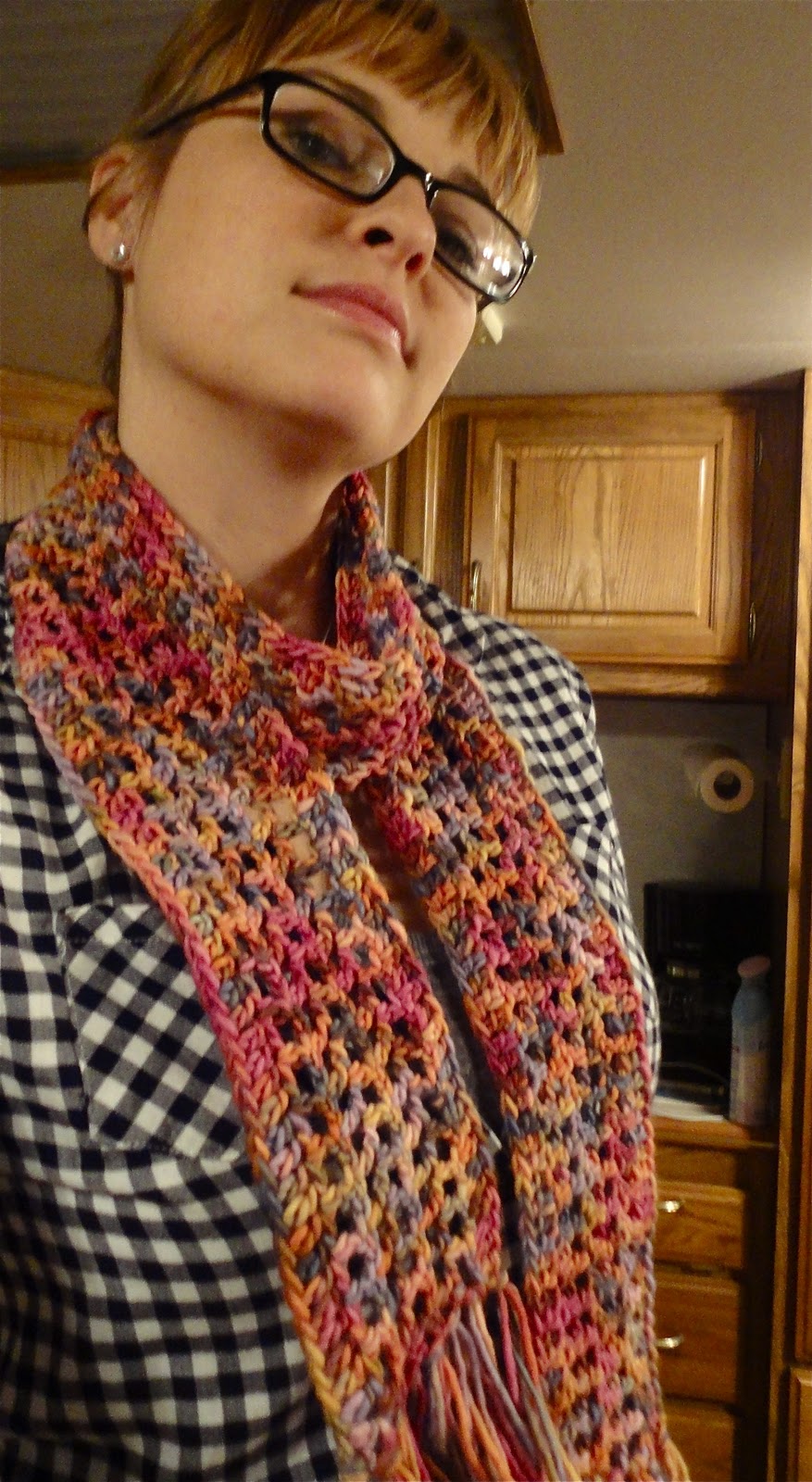 Made by Becky Window Pane Scarf