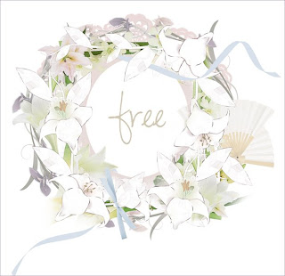 Digital Scrapbooking Illustrations Freebie - White Flower Vignette