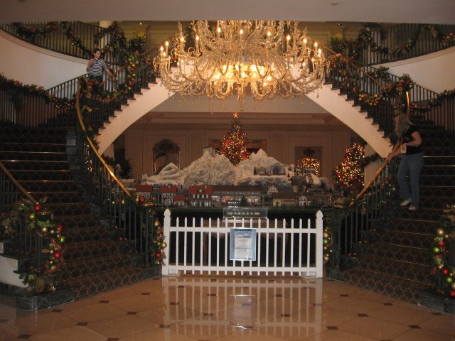 The Train layout In The Charleston Place Hotel