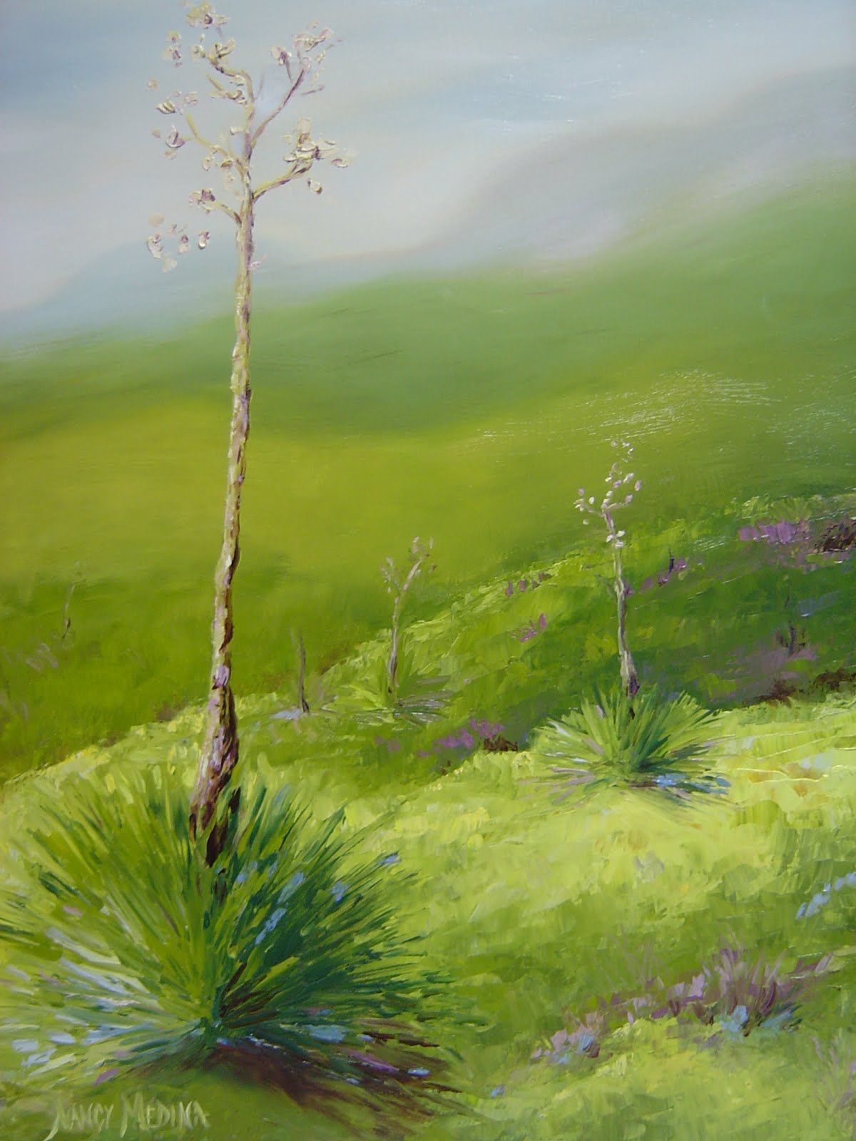 SOME TEXAS ARTISTS LIKE TO PAINT Green Yucca by Nancy Medina