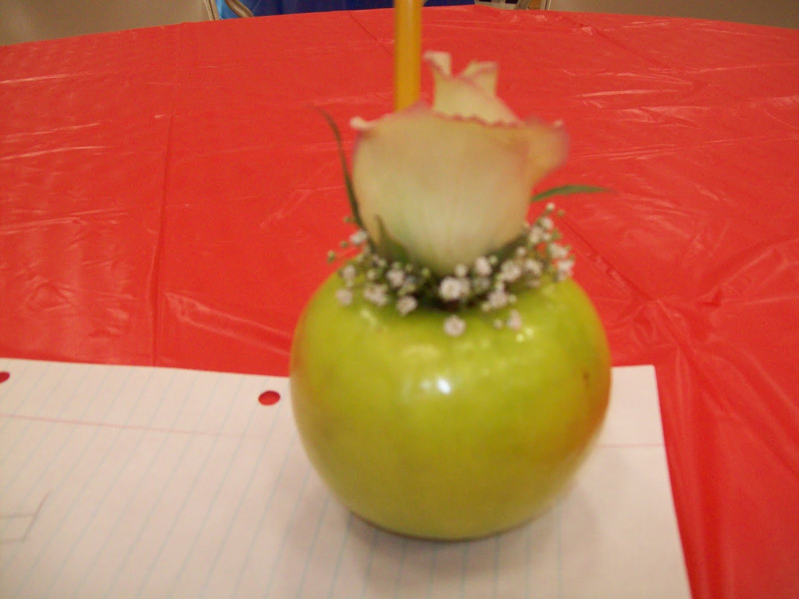 What I create when I think I'm Martha Stewart Apple Vase Centerpieces