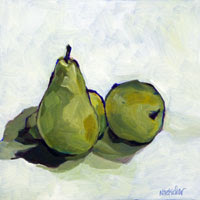 Three Green Pears