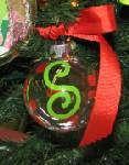 Monogrammed Christmas Ornaments $8