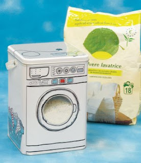 Casasplendente: Contenitore per detersivo in polvere a forma di lavatrice