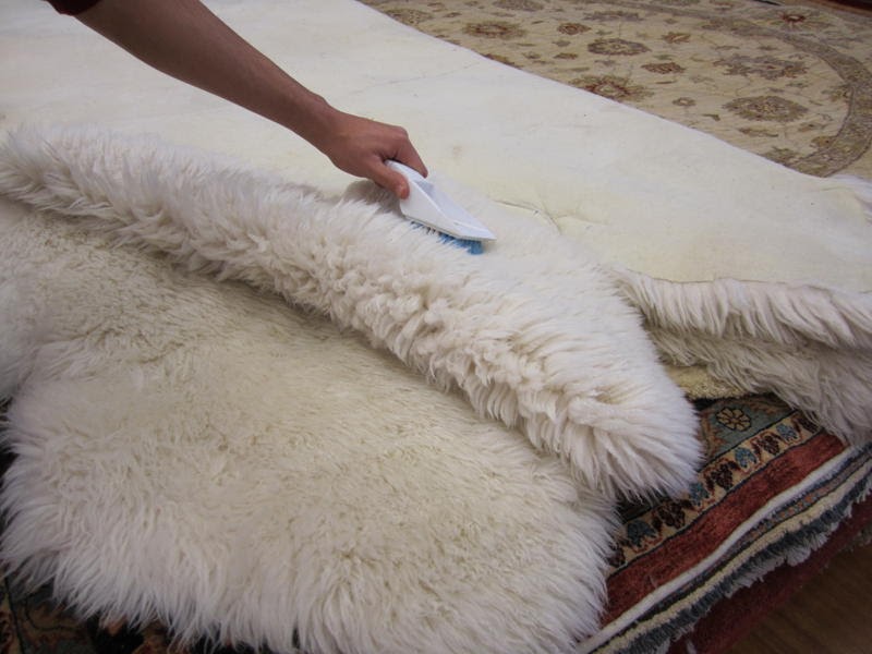 Rug Master Professionally Cleaning Sheep Skin and Lamb Skin in Los Angeles