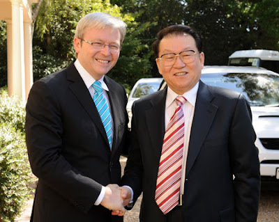 Kevin Rudd meets with Li Changchun