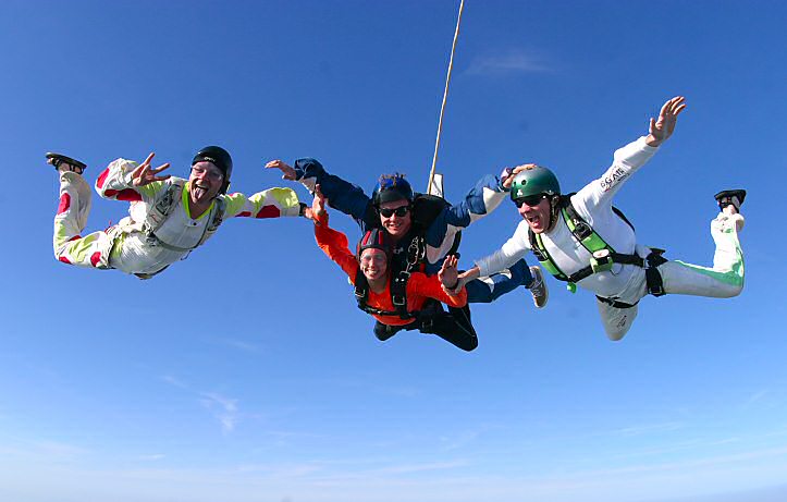 A Guy Skydiving