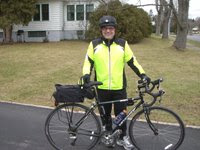 Dad with his bike.