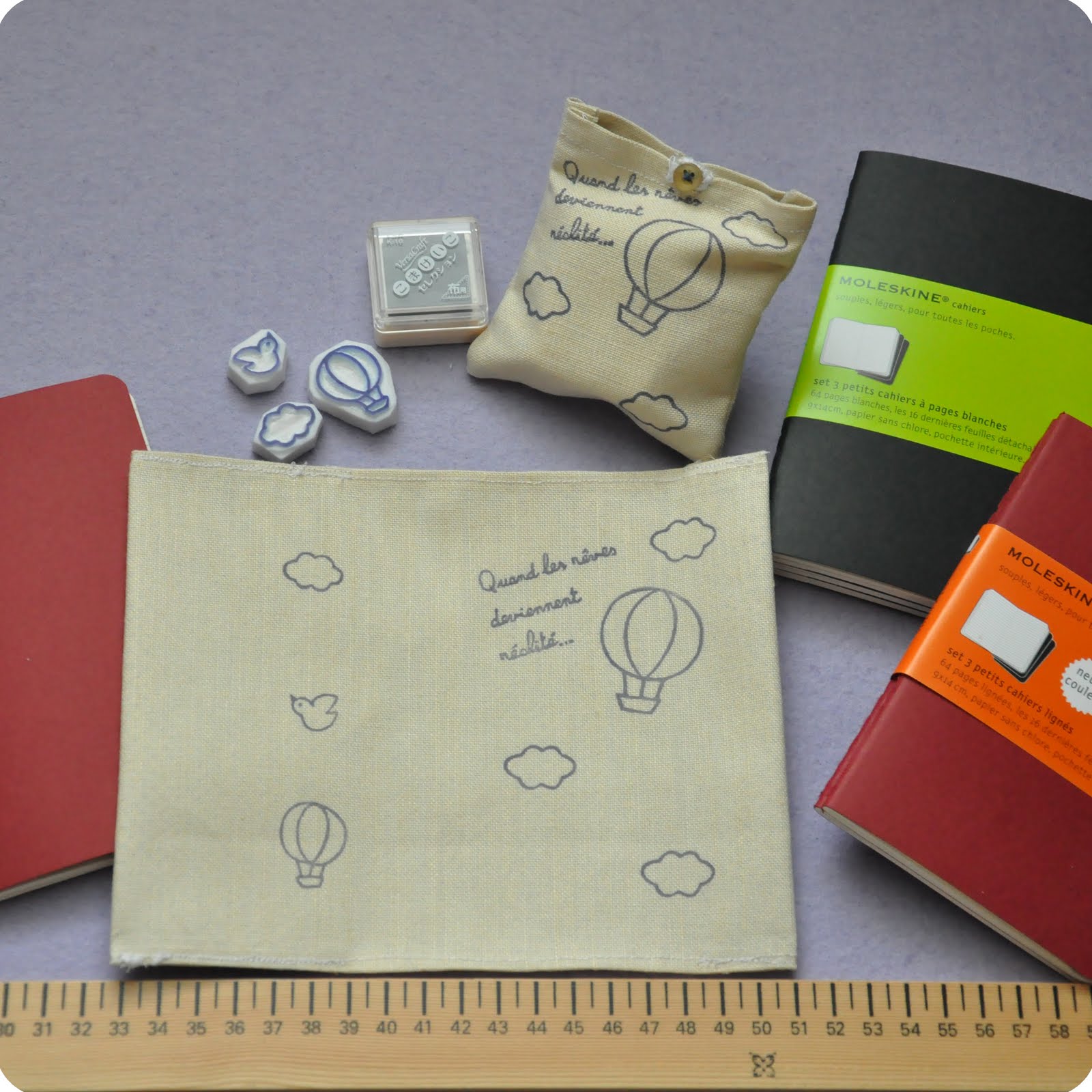 Memi The Rainbow Fabric Moleskine's notebook covers