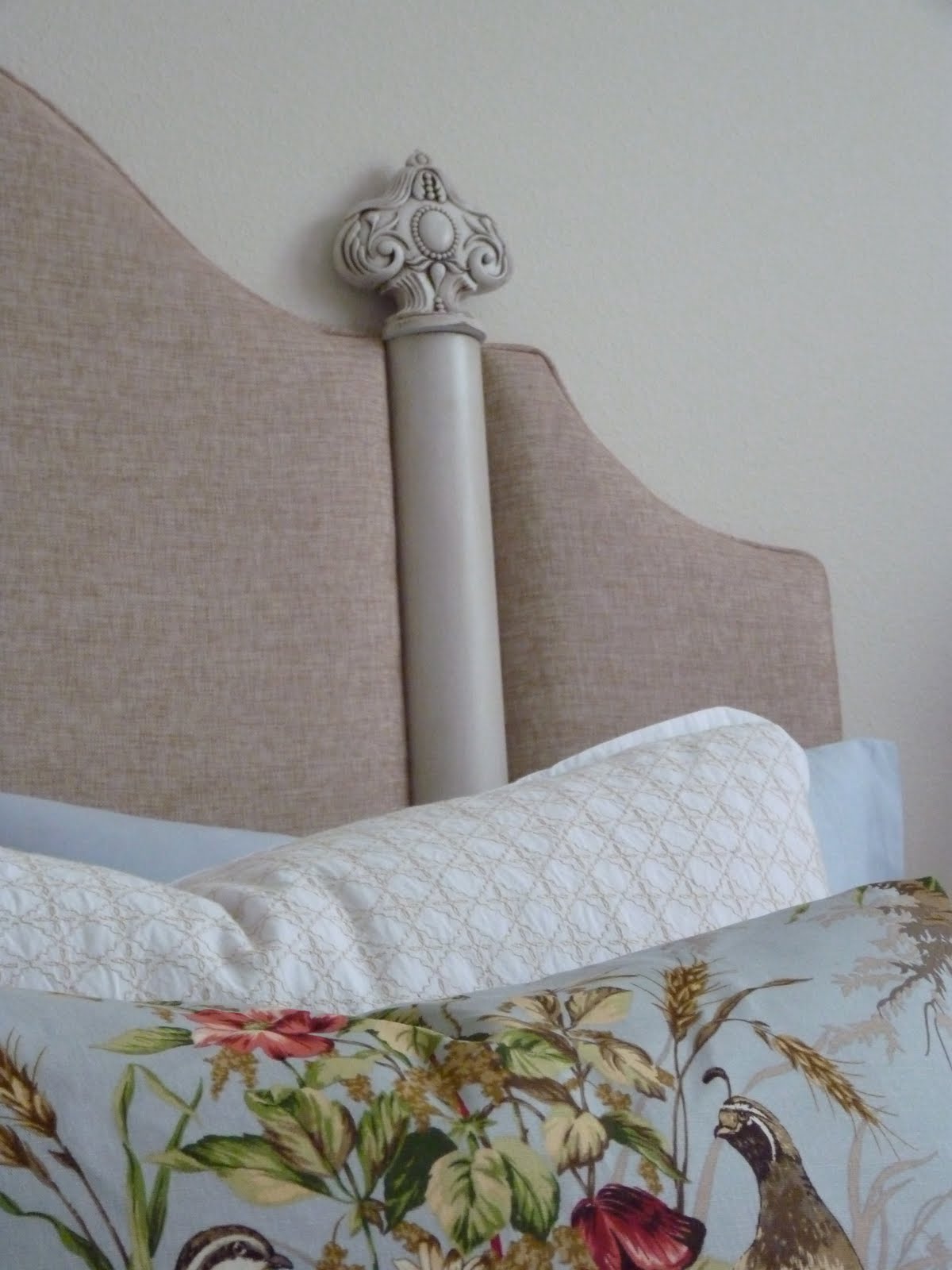 Rowley Company Custom Headboard with Decorative Hardware