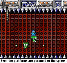 Mega Man's life goal is to find a way to defeat the spiked menace for good. So far, no luck. Spiky doom.