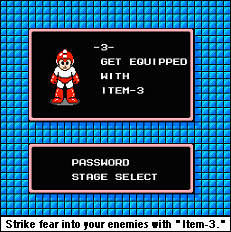 Message from Dr. Light: Have more generic equipment. Item the Third.