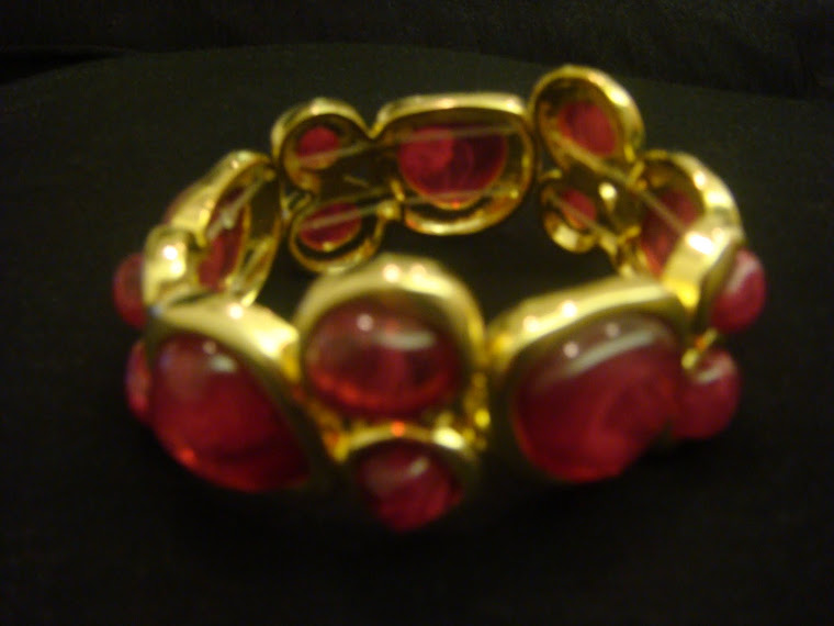 Pulseira rosa com dourado
