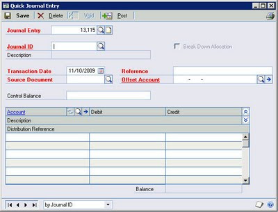 Blank Accounting Journal