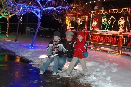 Bree and the boys at ZOO lights