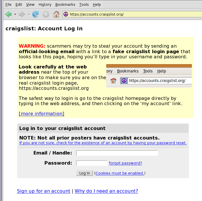 Dynamoo's Blog: "Your craiglist account requires attention!!"