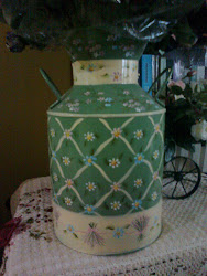 Folkart Milk Can