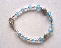 6.5" Light Blue Bracelet $25.00